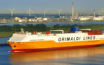 海上航行穿越地中海与格里马尔迪线。